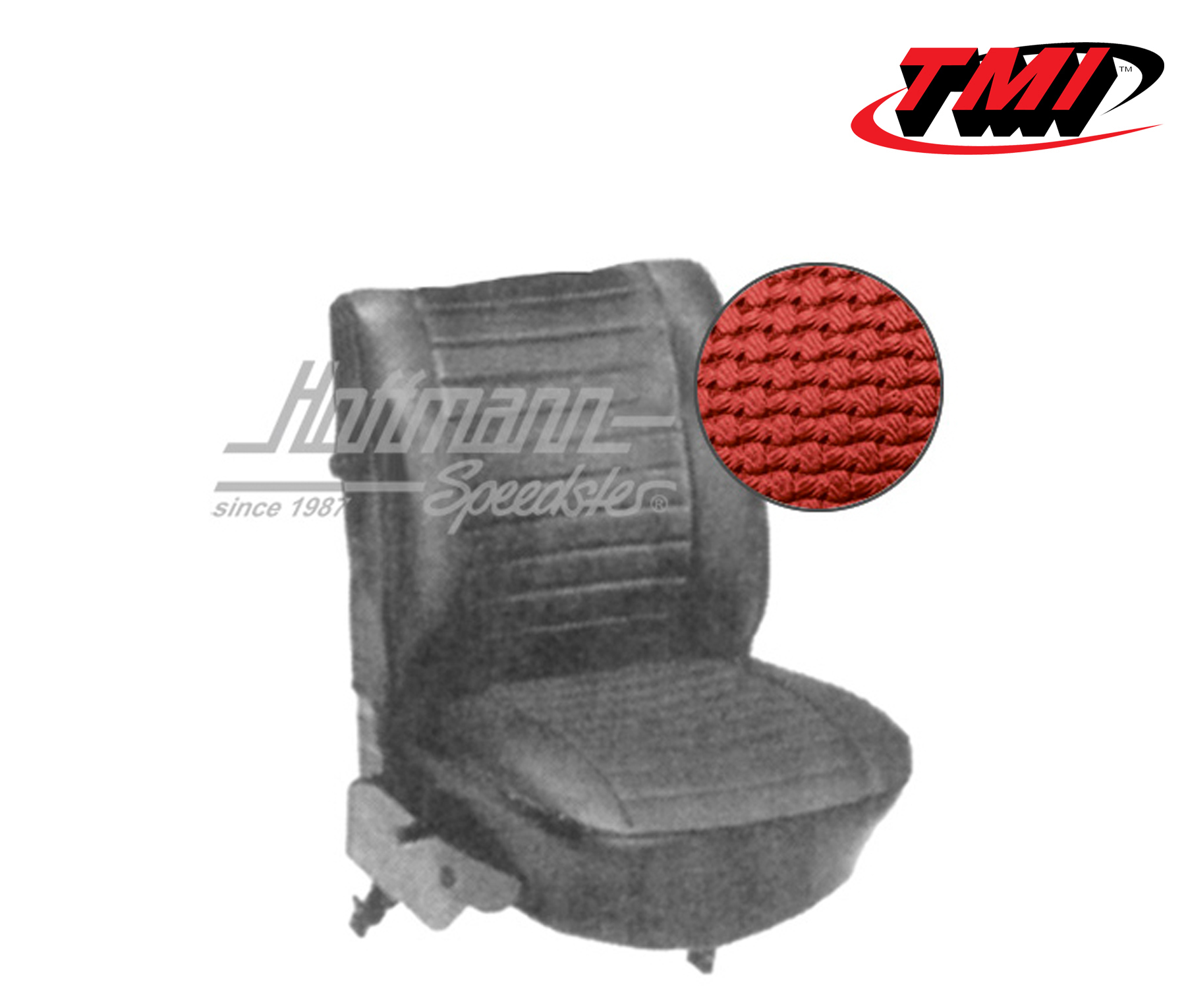 Seat upholstery, Sedan, 8.73-7.76, Basketweave, red | 43-1132-07 | 055-5810