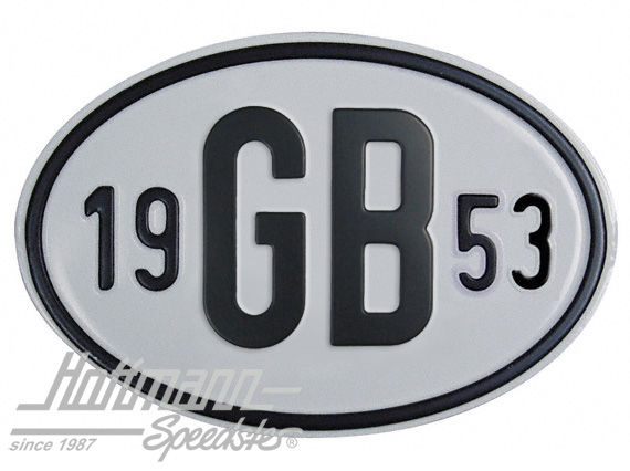Nationality plate "GB", alu, with year 1953 |  | 020-2404-53