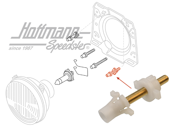 Adjusting screw, headlight, Golf 2 | 191 941 141 | 209-3700-16