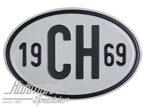 Nationality plate "CH", alu, with year 1969 |  | 020-2401-69