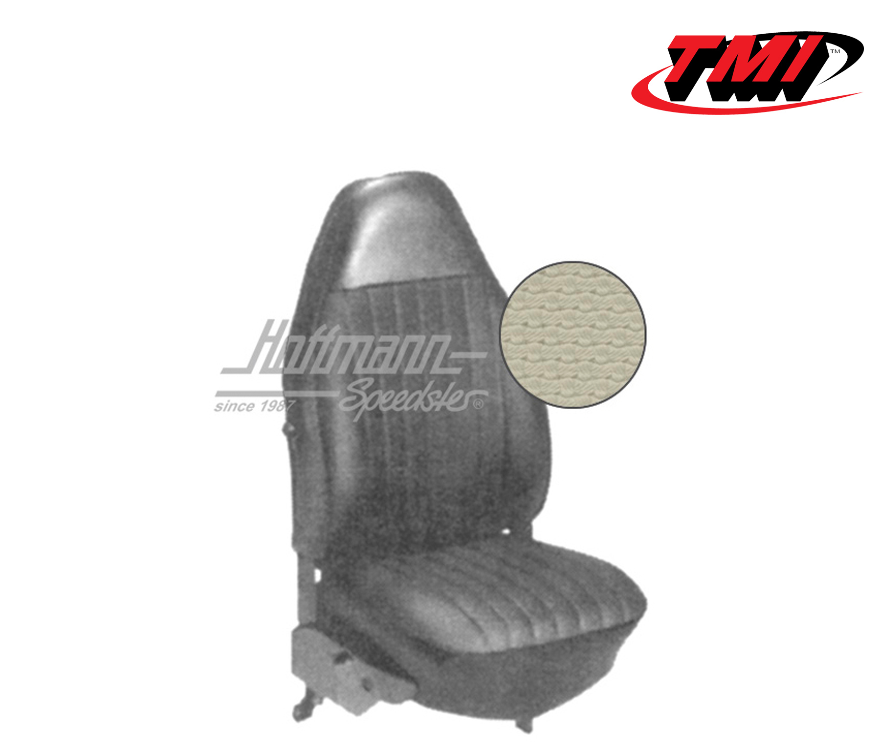 Seat upholstery, Conv., 8.72-7.73, Basketweave, off-white | 43-1326-05 | 055-6250