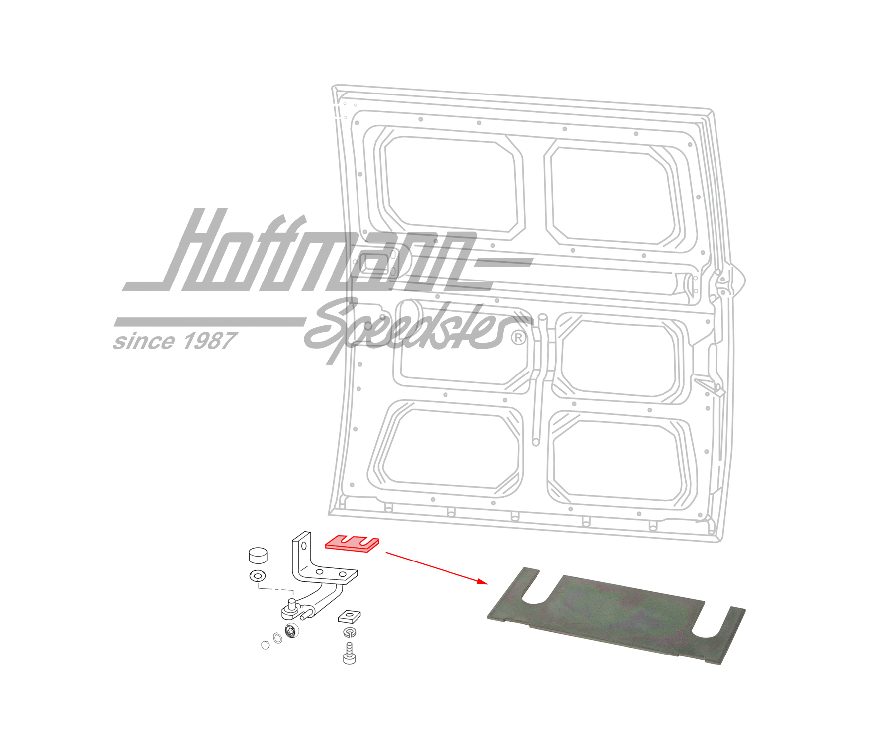 Compensating plate, roller guiding, lower | 211 843 447 | 097-1041-03