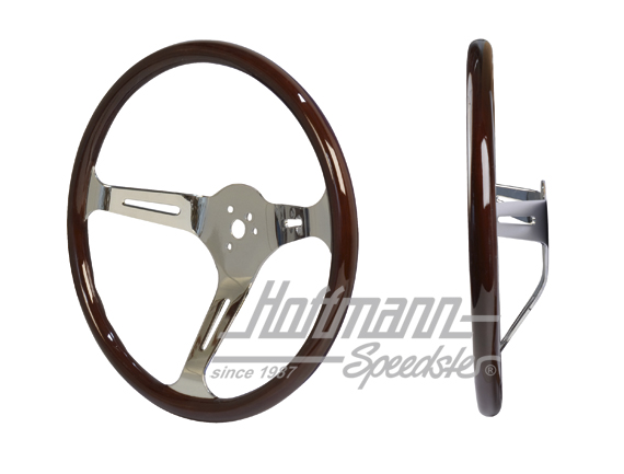 Steering wheel, wood (dark), Empi 380/23mm | 79-4022-7 | 020-3280-26