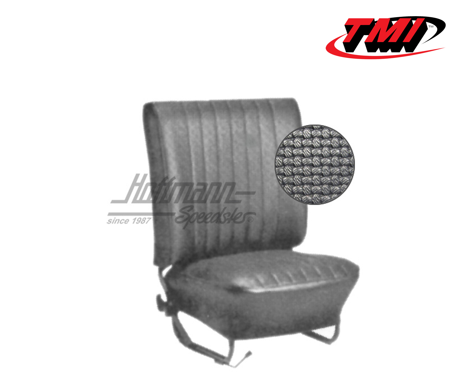 Seat upholstery, Sedan, 8.64-7.67, Basketweave, black | 43-1124-01 | 055-5540