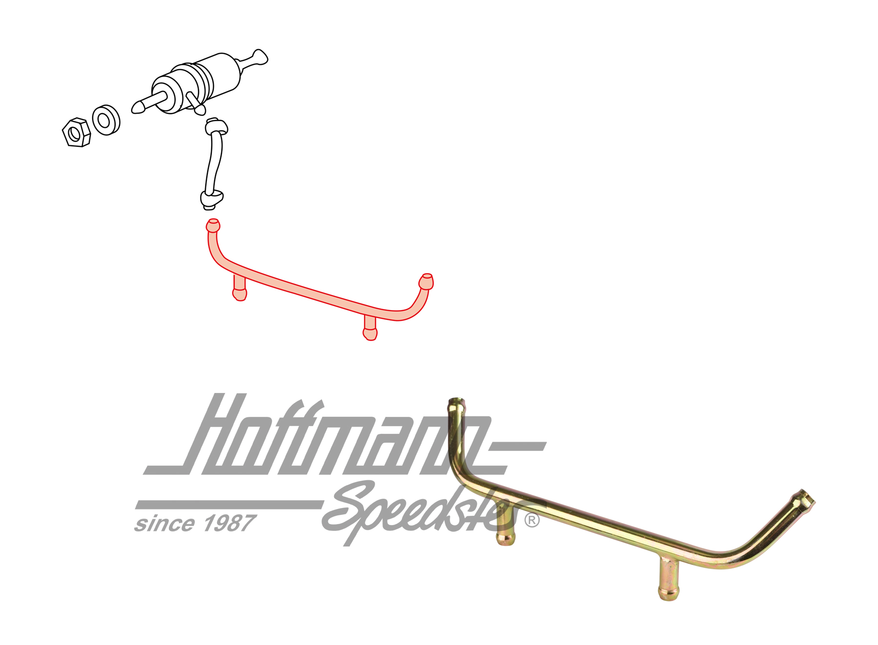 Distributor, injection nozzle, 914/Type 4, right | 022 133 321 B | 600-1220-02