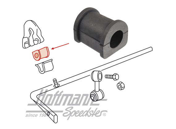 Rubber mount, stabilizer, rear, 18mm                                                                