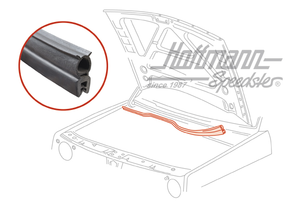 Seal, web plate/water deflector, front | 191 823 723 A | 208-7395