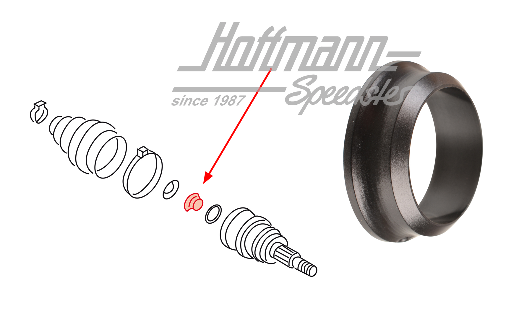 Thrust ring, CV-joint, outer | 701 407 295 | 404-1040