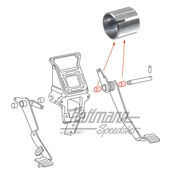 Bushing, foot brake pedal | 411 721 153 A | 307-5900