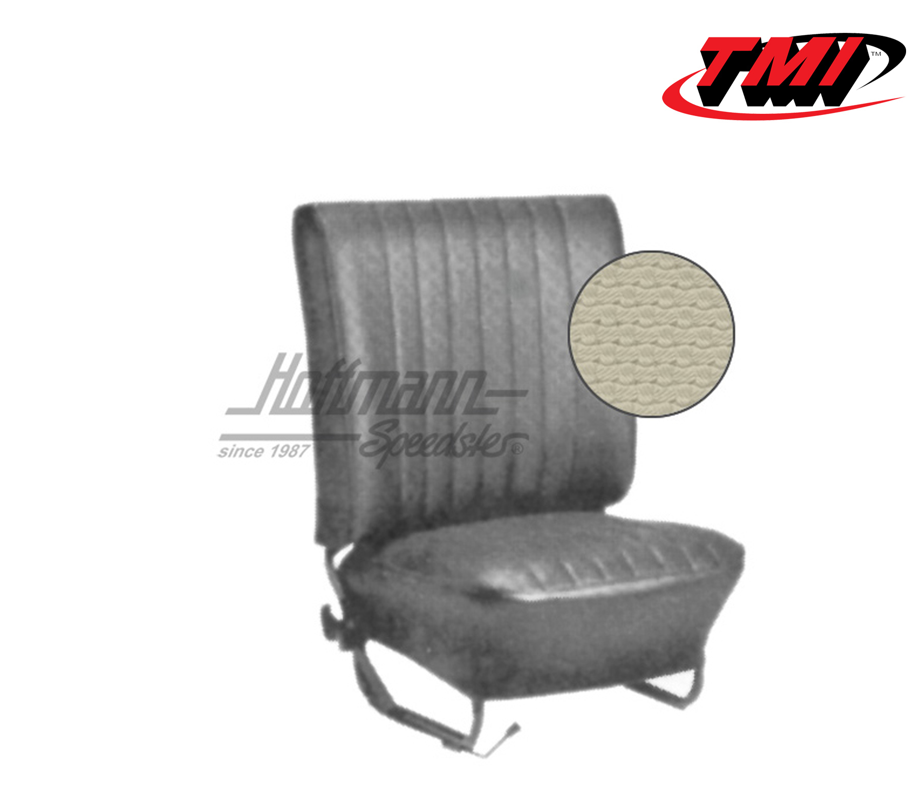Seat upholstery, Sedan, 8.64-7.67, Basketweave, off-white | 43-1124-05 | 055-5550