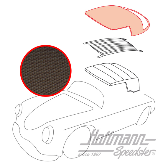 Convertible top, .58-.65, Sonnenland, brown                                                         