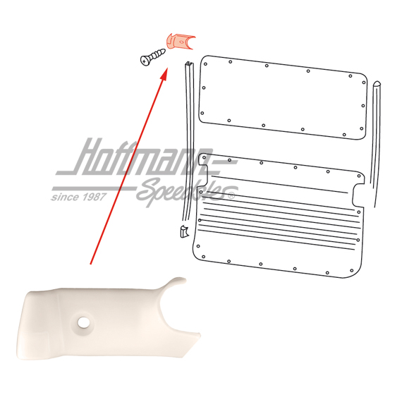 Cover, beading, B-pillar, upper, right | 211 867 302 | 098-0168-02