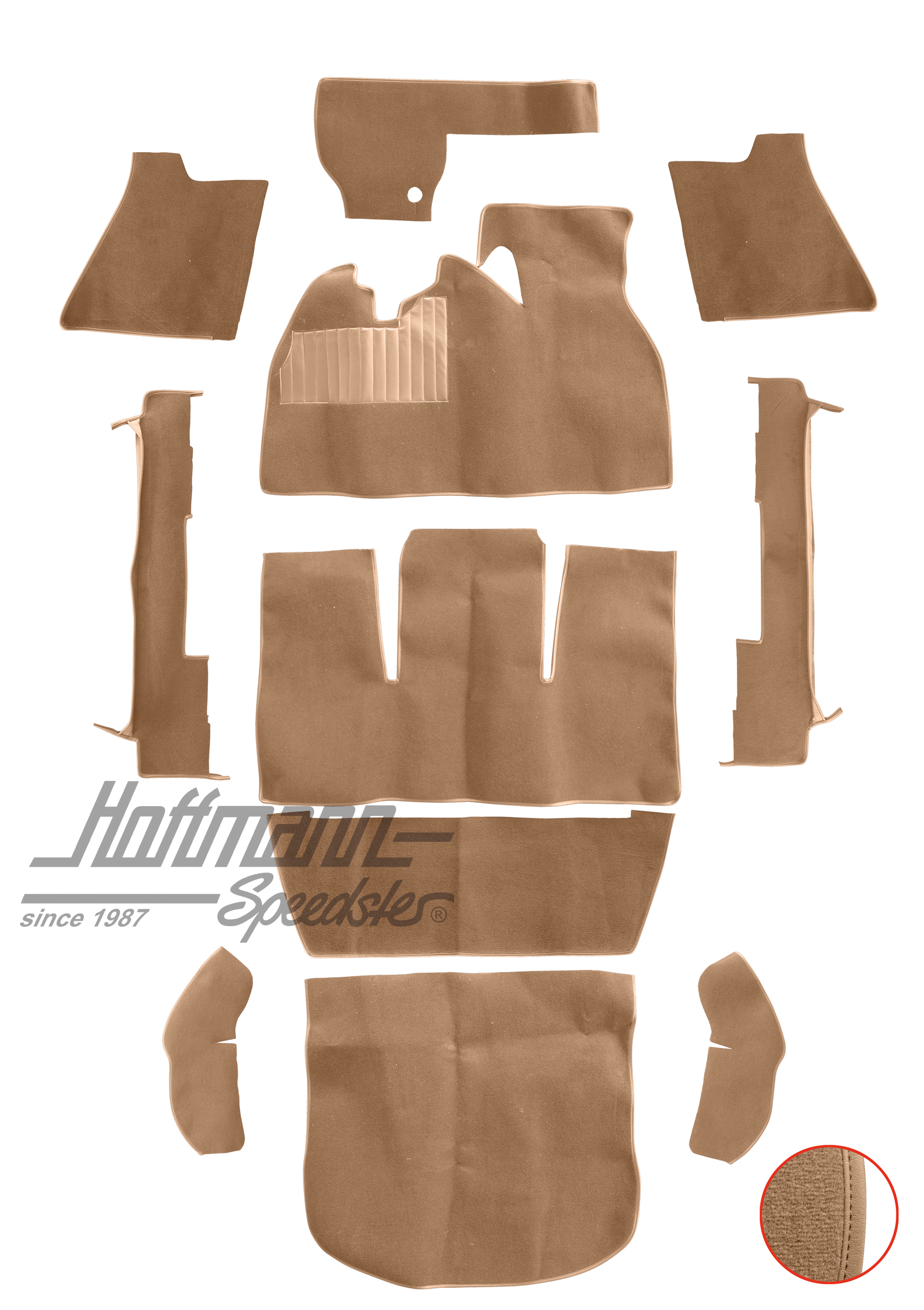 Carpet kit, Beetle Sedan, 1302, beige |  | 026-5625