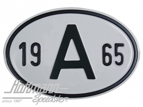 Nationality plate "A", alu, with year 1965 |  | 020-2398-65