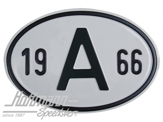 Nationality plate "A", alu, with year 1966 |  | 020-2398-66