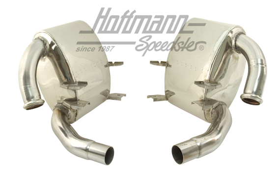 Sports exhaust set, stainless steel, polished, 996                                                  