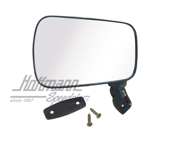 Rearview mirror, Golf 1, plastic, black, left | 171 857 501 D | 180-1130-01