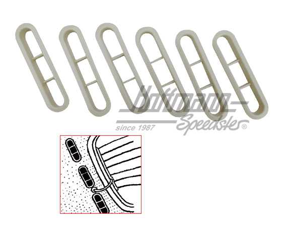 Air exhaust covers, interior, off-white | 311 819 465 A  AW | 055-7175