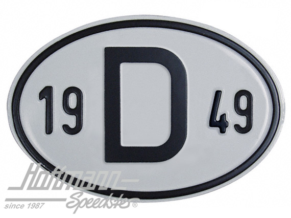 Nationality plate "D", alu, with year 1949 |  | 020-2396-49