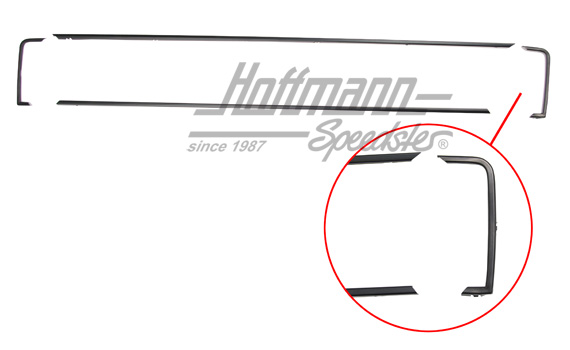 Moulding set, standard grill, black | 171 898 677 schwarz | 180-1164