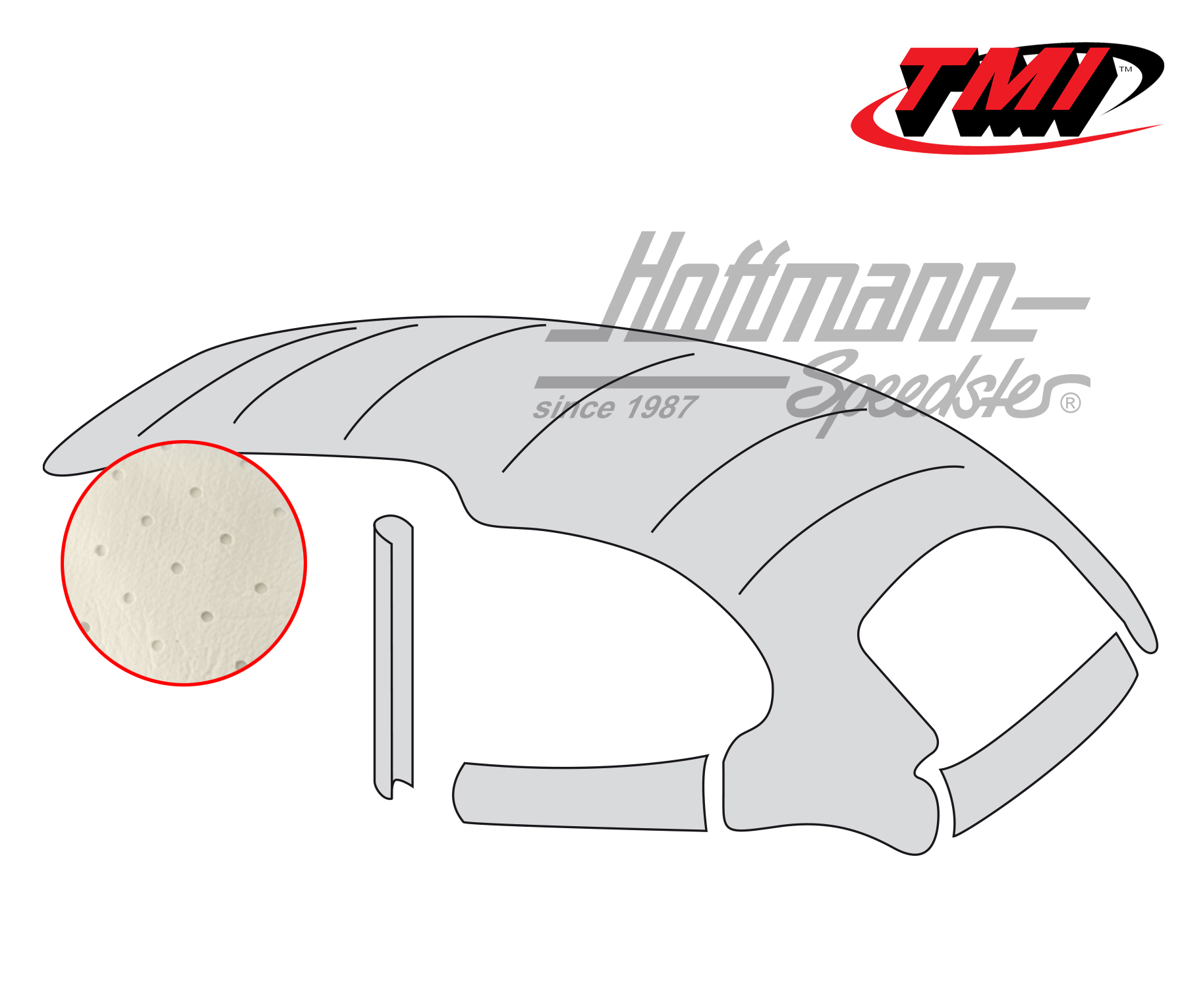 Headliner, universal, perforated, off-white, 8.67- | 20-1103-44 | 055-7130