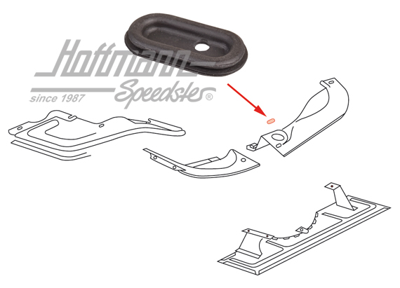 Grommet, engine tins, Bus T2, 2.0 | 022 119 951 | 092-0855-46