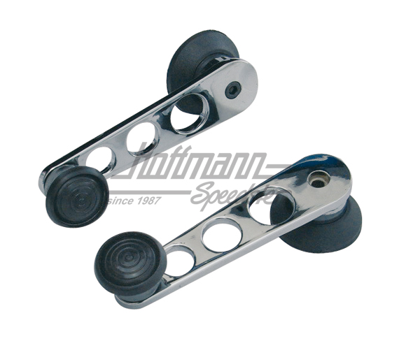 Window winders, chromed/plastic, black                                                              