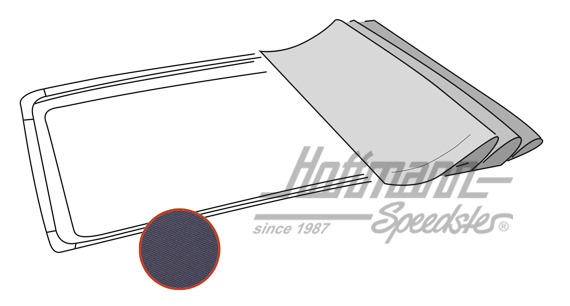 Folding roof cover, Golf 2, Sonnenland, blue | --------- | 208-5582-40