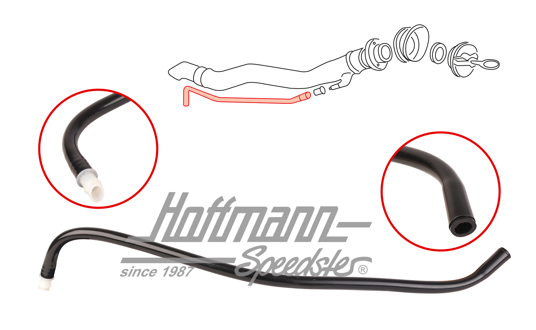 Vent line, filler neck | 251 201 166 | 320-7040-10