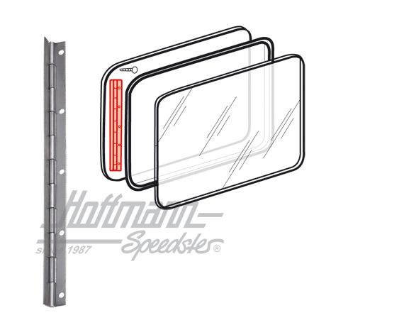 Hinge, pop-out window, lateral | 221 809 179 | 089-3840-36