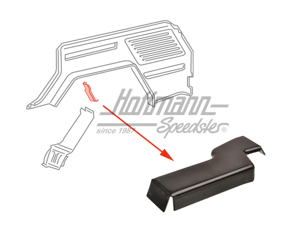 Bulkhead, C-pillar, Type 181, left | 181 809 291 | 080-0940-01