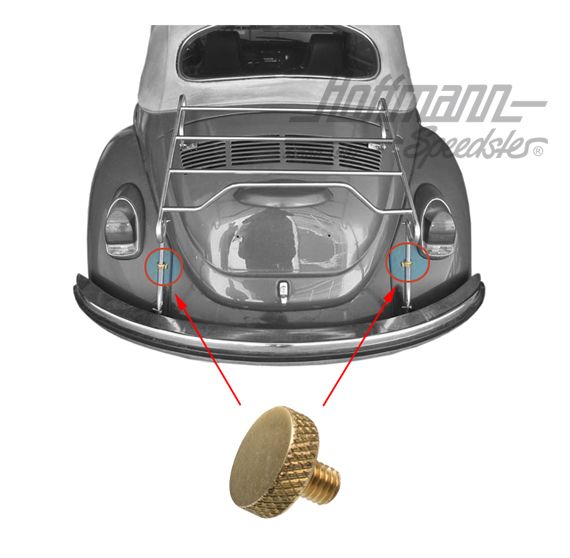 Knurledhead screw, rear luggage rack 020300899